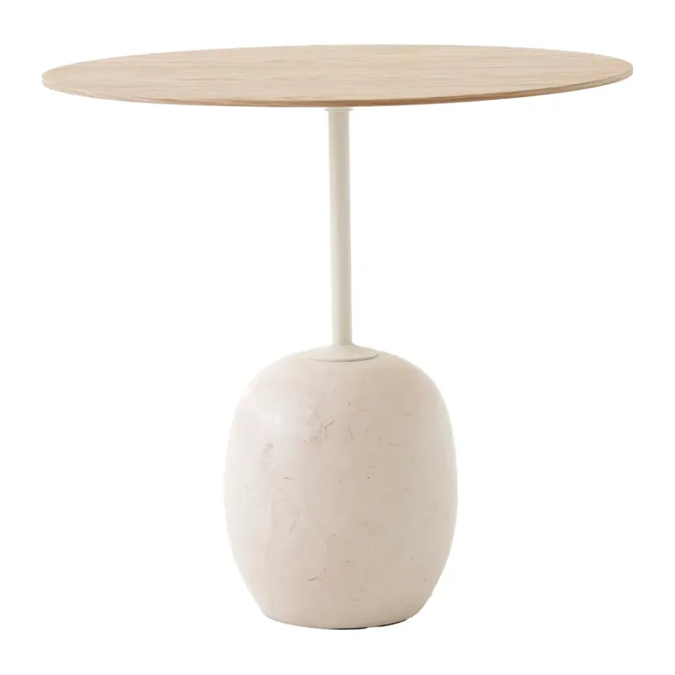 Mesa auxiliar Lato LN9, Oak-Crema diva marble*&Tradition