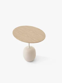 Mesa auxiliar Lato LN9, Oak-Crema diva marble*&Tradition
