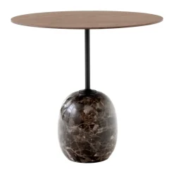 Mesa auxiliar Lato LN9, Walnut-Emparador marble*&Tradition Sale