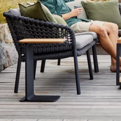 Mesa auxiliar Mega, Teak-soporte lava grey*Cane-line Discount