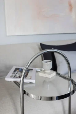 Mesa auxiliar Moves, Cromado, 34,5×51×76,5 cm*Mette Ditmer Outlet