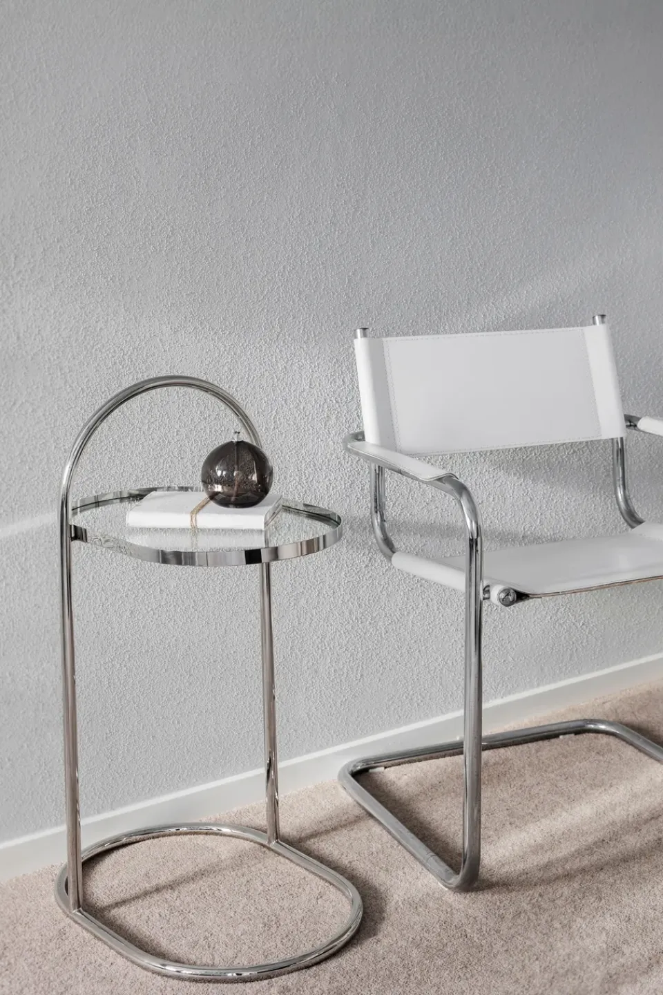 Mesa auxiliar Moves, Cromado, 34,5×51×76,5 cm*Mette Ditmer Outlet