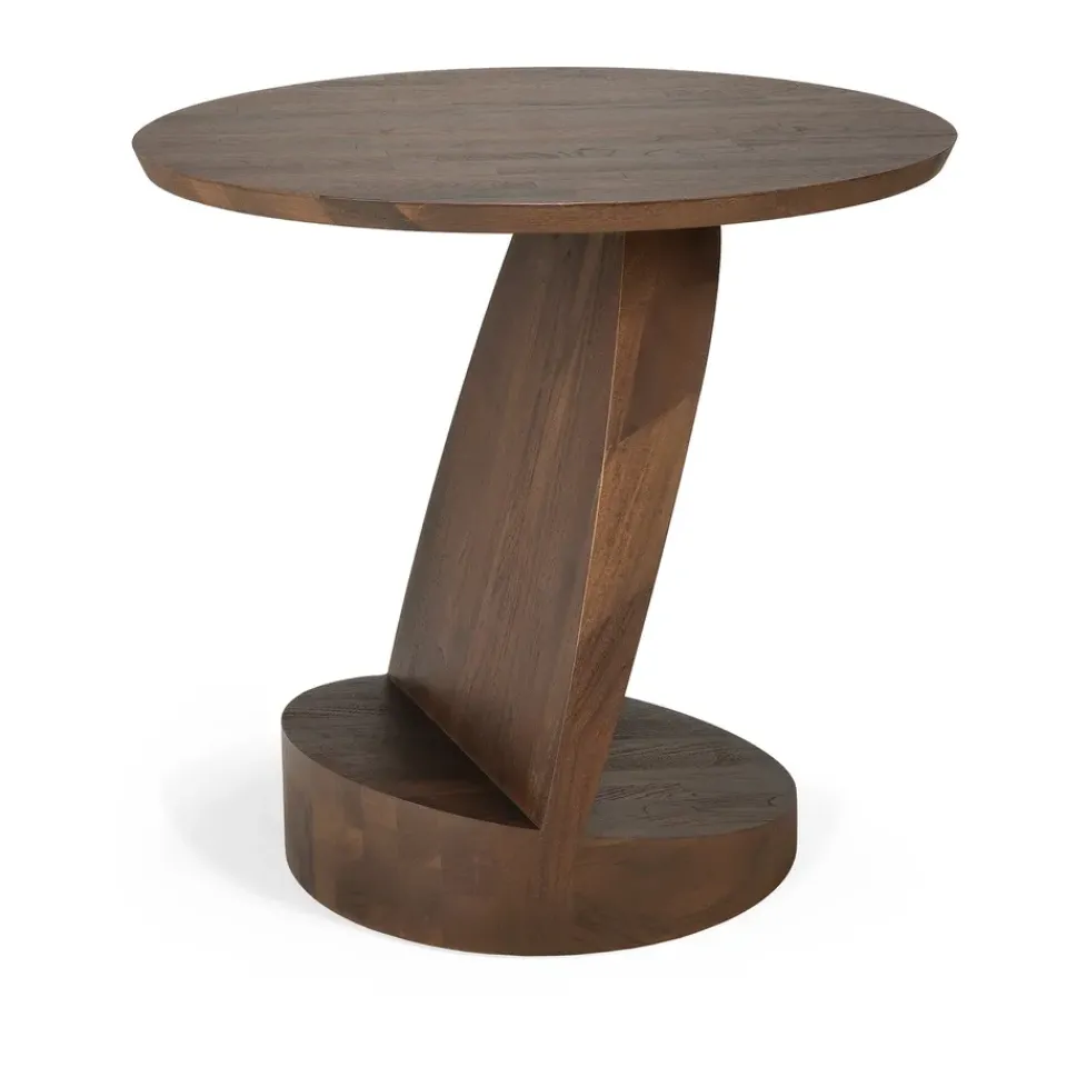 Mesa auxiliar Oblic Ø52 cm, teca tintada en*Ethnicraft Sale
