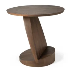 Mesa auxiliar Oblic Ø52 cm, teca tintada en*Ethnicraft Sale