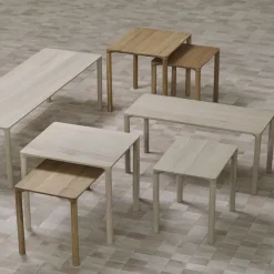 Mesa auxiliar Piloti 6700, Roble enjabonado - altura 41 cm*Fredericia Furniture Online