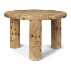 Mesa auxiliar Post small Ø65 cm, Burl veneer*Ferm Living Hot