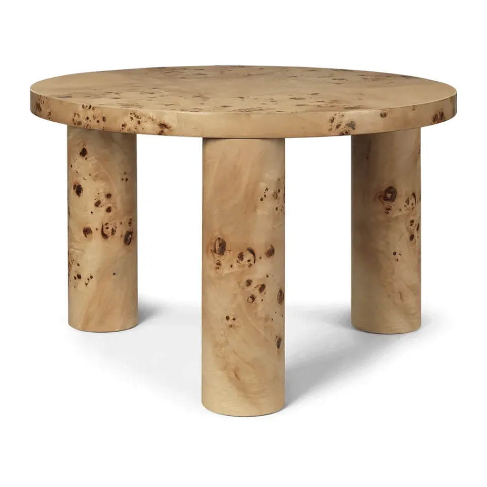 Mesa auxiliar Post small Ø65 cm, Burl veneer*Ferm Living Hot