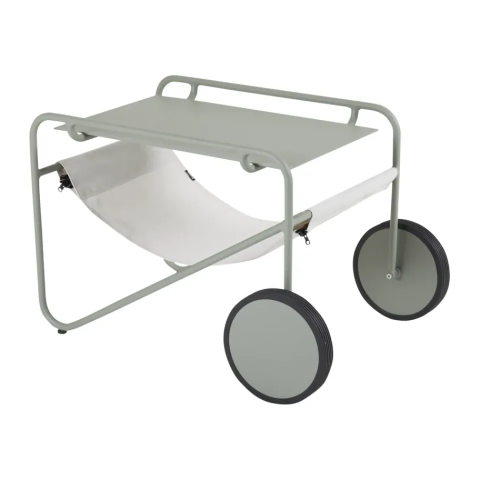 Mesa auxiliar Poul Table, Dusty green-off white, 72x44 cm*Brafab