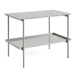 Mesa auxiliar Rebar 75x44x55 cm, Grey marble-fossil*HAY New