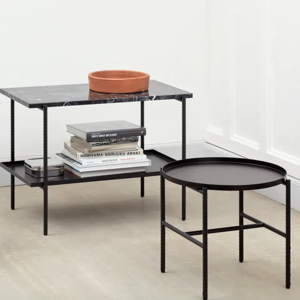 Mesa auxiliar Rebar 75x44x55 cm, Black marble-black*HAY Clearance