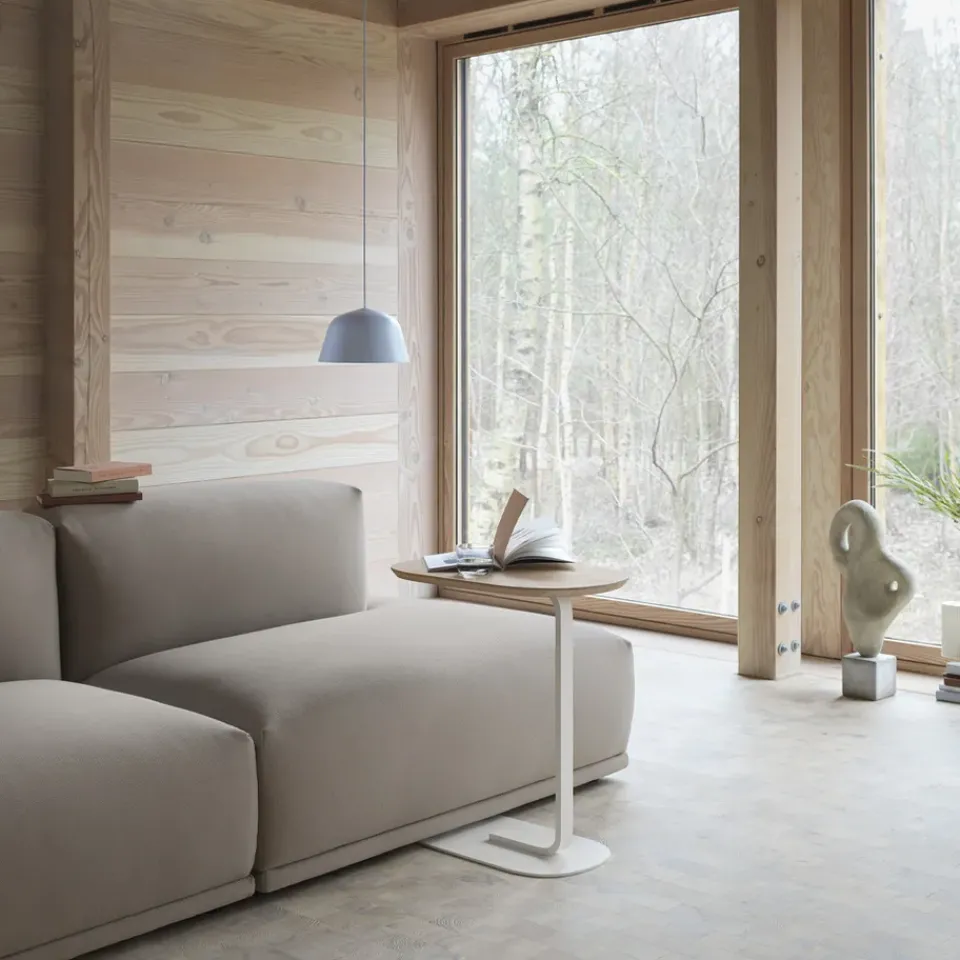 Mesa auxiliar Relate 73,5 cm, Solid oak-Off white*Muuto Discount