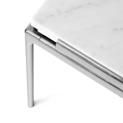 Mesa auxiliar Sett LN11, Bianco carrara-dark chrome*&Tradition Sale