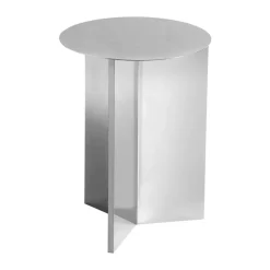Mesa auxiliar Slit high Ø35 cm, Mirror polished steel*HAY Hot