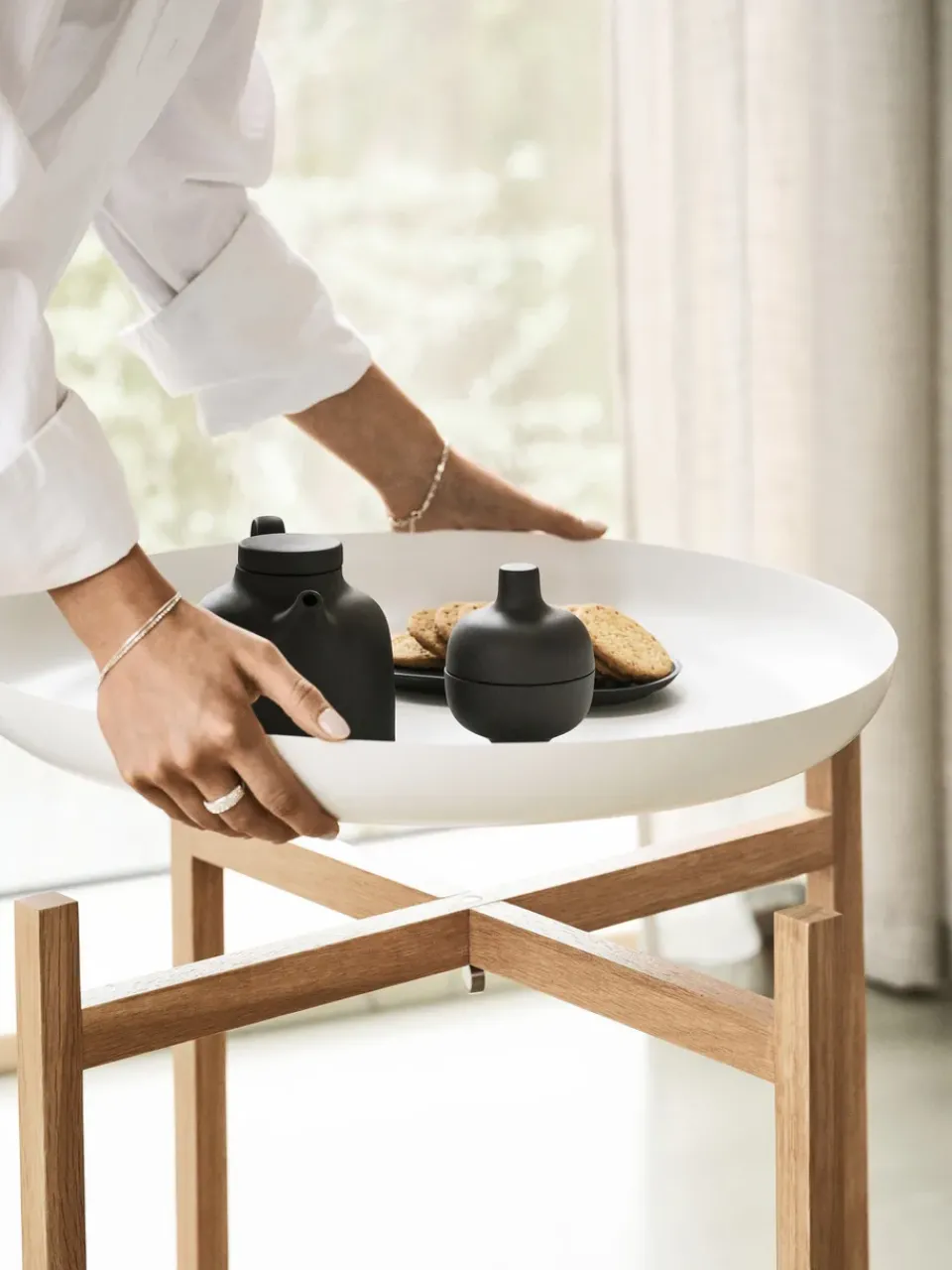 Mesa auxiliar Tablo Table Set, High white*Design House Stockholm Outlet