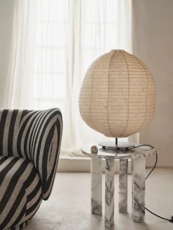 Mesa auxiliar Taula Ø54,4x45 cm, White-charcoal*Ferm Living Outlet