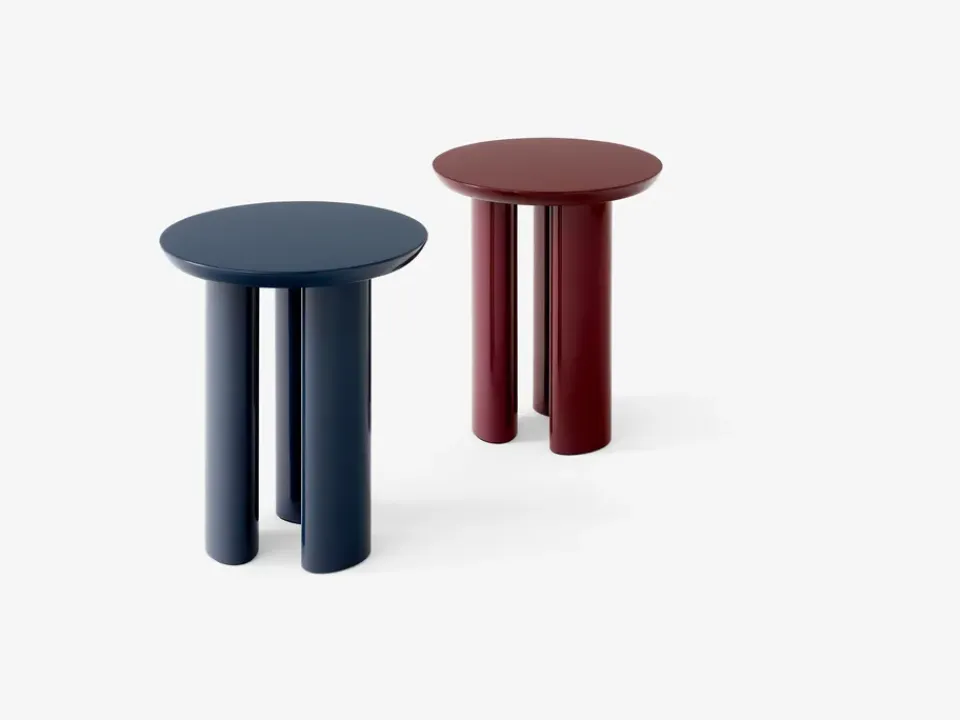 Mesa auxiliar Tung JA3, burgundy red*&Tradition New