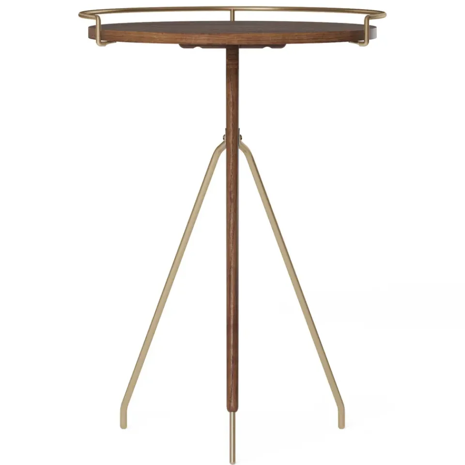 Mesa auxiliar Umanoff nogal-latón pulido, 60 cm*Audo Copenhagen New
