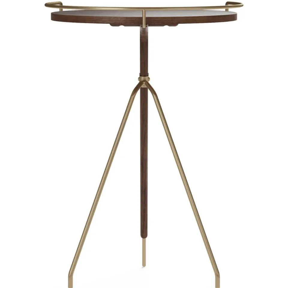 Mesa auxiliar Umanoff nogal-latón pulido, 60 cm*Audo Copenhagen New