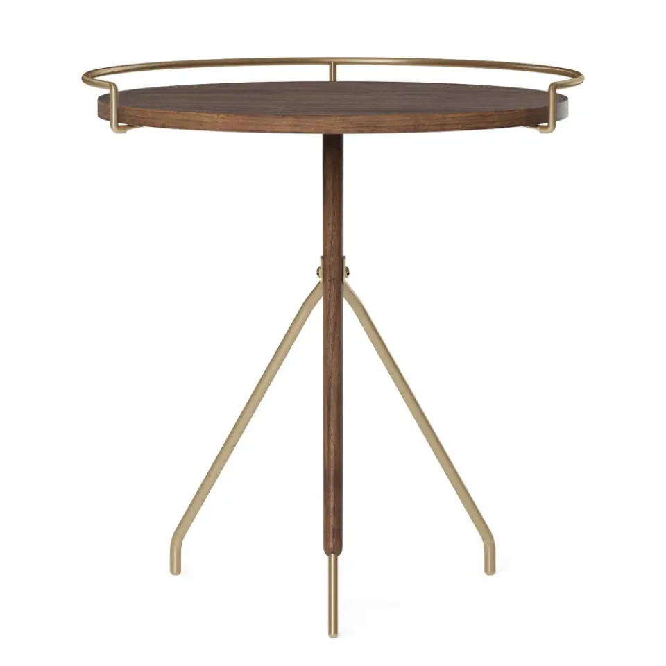 Mesa auxiliar Umanoff nogal-latón pulido, 45 cm*Audo Copenhagen Online