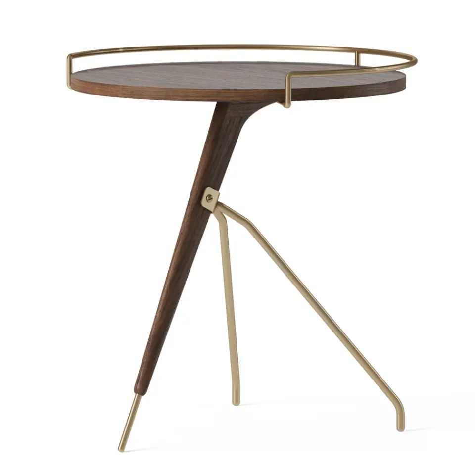 Mesa auxiliar Umanoff nogal-latón pulido, 45 cm*Audo Copenhagen Online