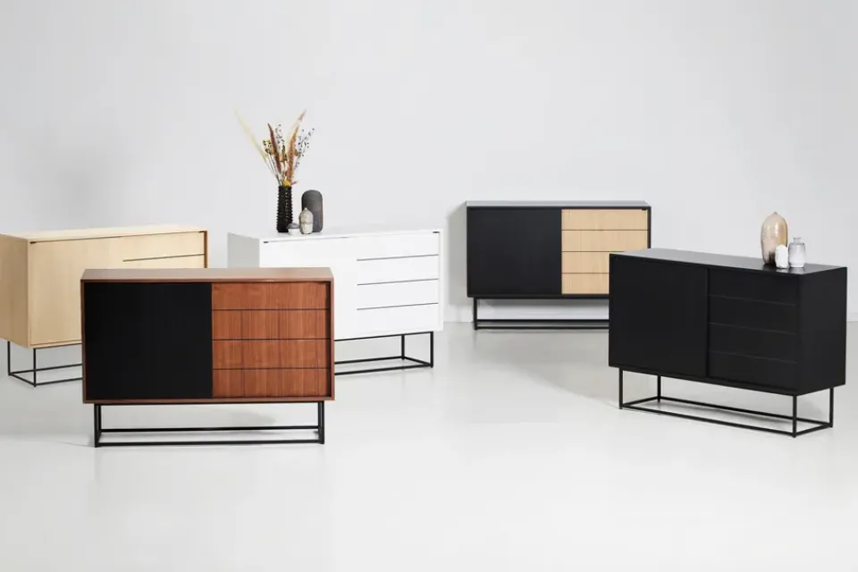 Mesa auxiliar Virka, alto 120 cm, Roble*Woud Online