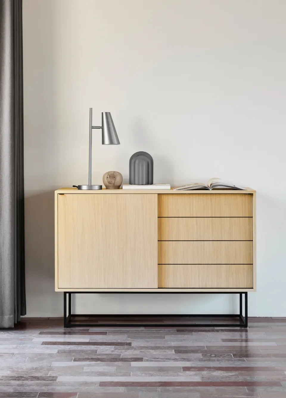 Mesa auxiliar Virka, alto 120 cm, Roble*Woud Online
