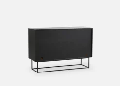 Mesa auxiliar Virka, alto 120 cm, Negro - roble*Woud Sale