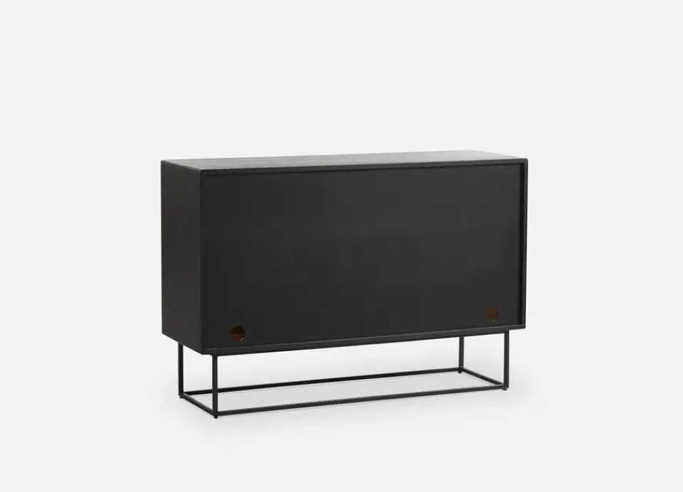 Mesa auxiliar Virka, alto 120 cm, Negro - roble*Woud Sale