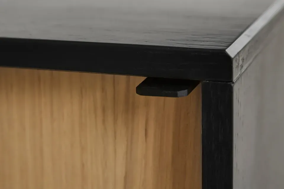 Mesa auxiliar Virka, alto 120 cm, Negro - roble*Woud Sale