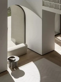 Mesa auxiliar Volos S, Ø52 cm, Travertino Plata*Blomus Outlet