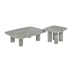 Mesa auxiliar Volos S, 52x52 cm, Travertino Plateado*Blomus Sale
