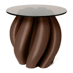 Mesa auxiliar Water lily Ø50 cm, Chocolate*Ekbacken Studios Outlet