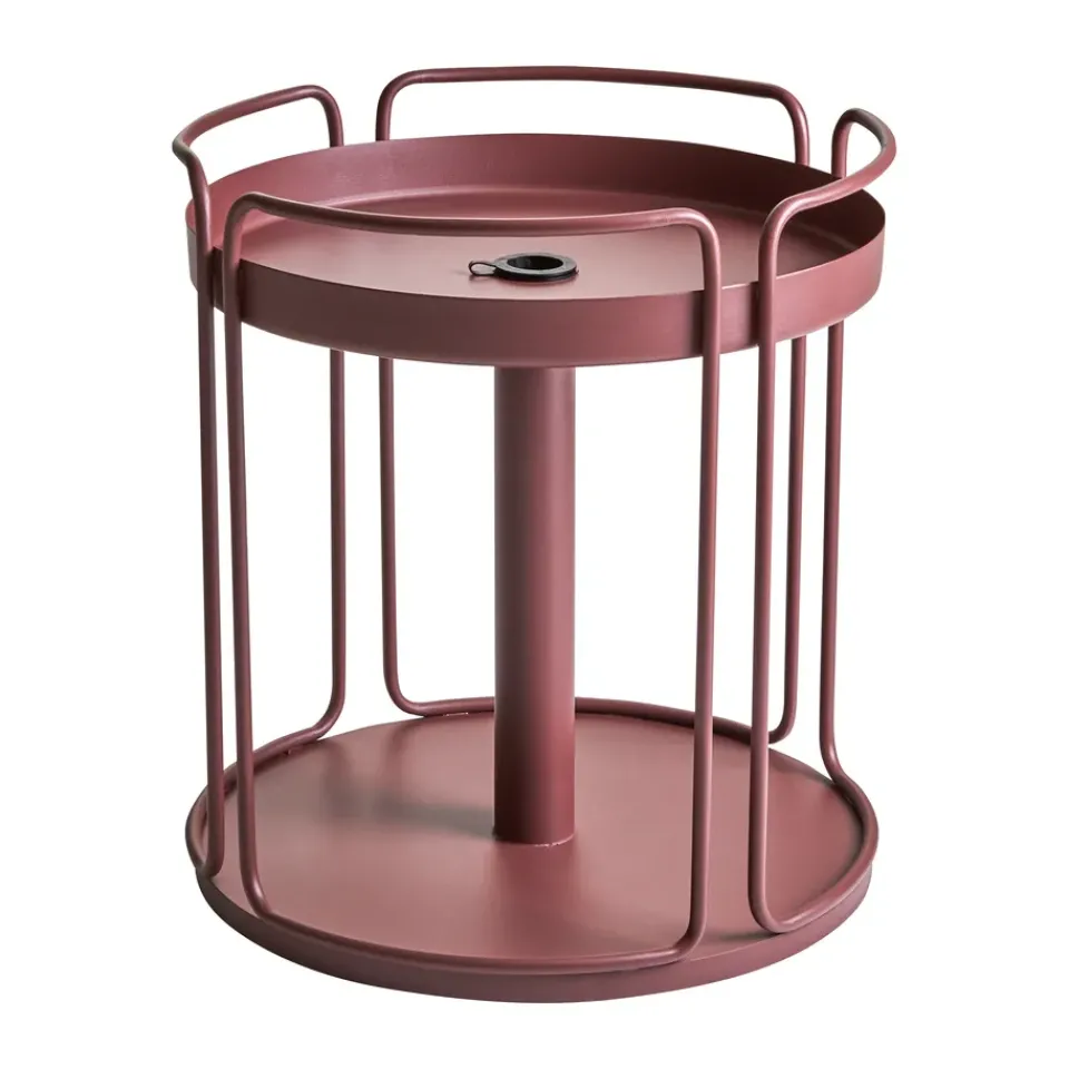 Mesa auxiliar y base para sombrilla Shady, Zin red*Brafab Clearance