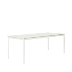 Mesa Base, White, borde de madera contrachapada, 190x85cm*Muuto