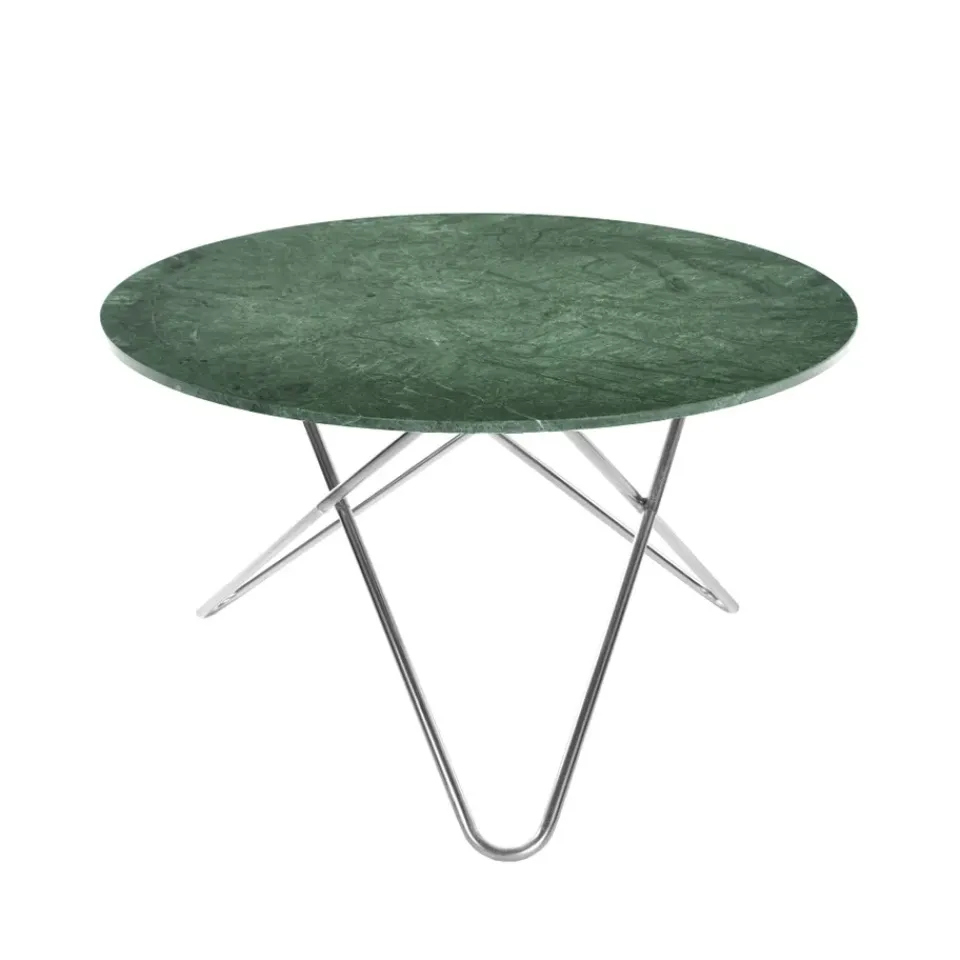 Mesa Big O Table, Mármol indio, base inoxidable*OX Denmarq Online