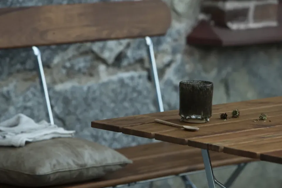 Mesa Bryggeri, Teca-estructura galvanizada en caliente*Grythyttan Stålmöbler Clearance