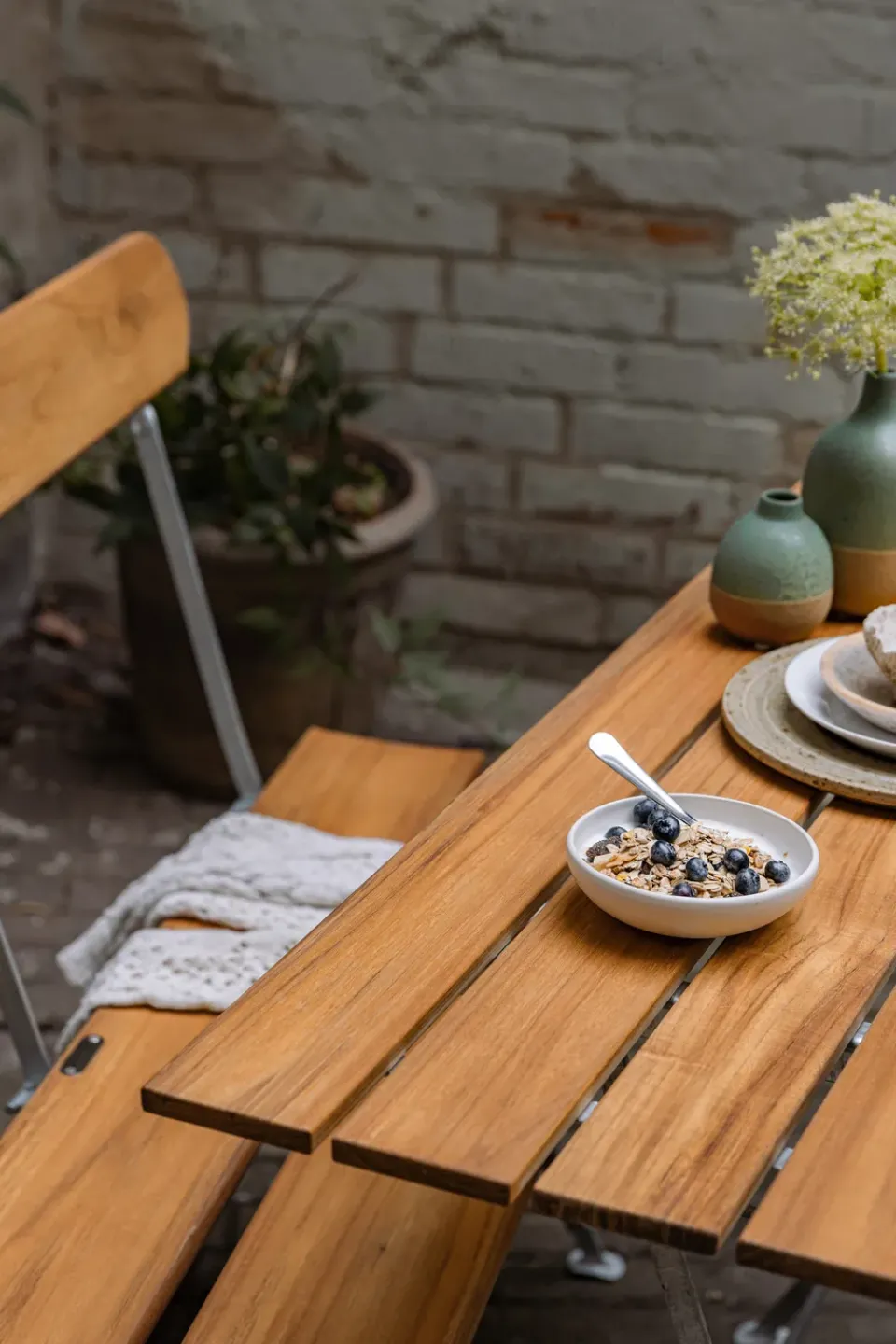 Mesa Bryggeri, Teca-estructura galvanizada en caliente*Grythyttan Stålmöbler Clearance