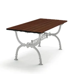 Mesa Byarum 142x72 cm, Pino barniz marrón, estructura de aluminio en bruto*Byarums bruk Discount