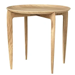 Mesa con bandeja Foldable Ø 45 cm, Roble*Fritz Hansen Discount