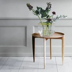 Mesa con bandeja Foldable Ø 45 cm, Roble*Fritz Hansen Discount