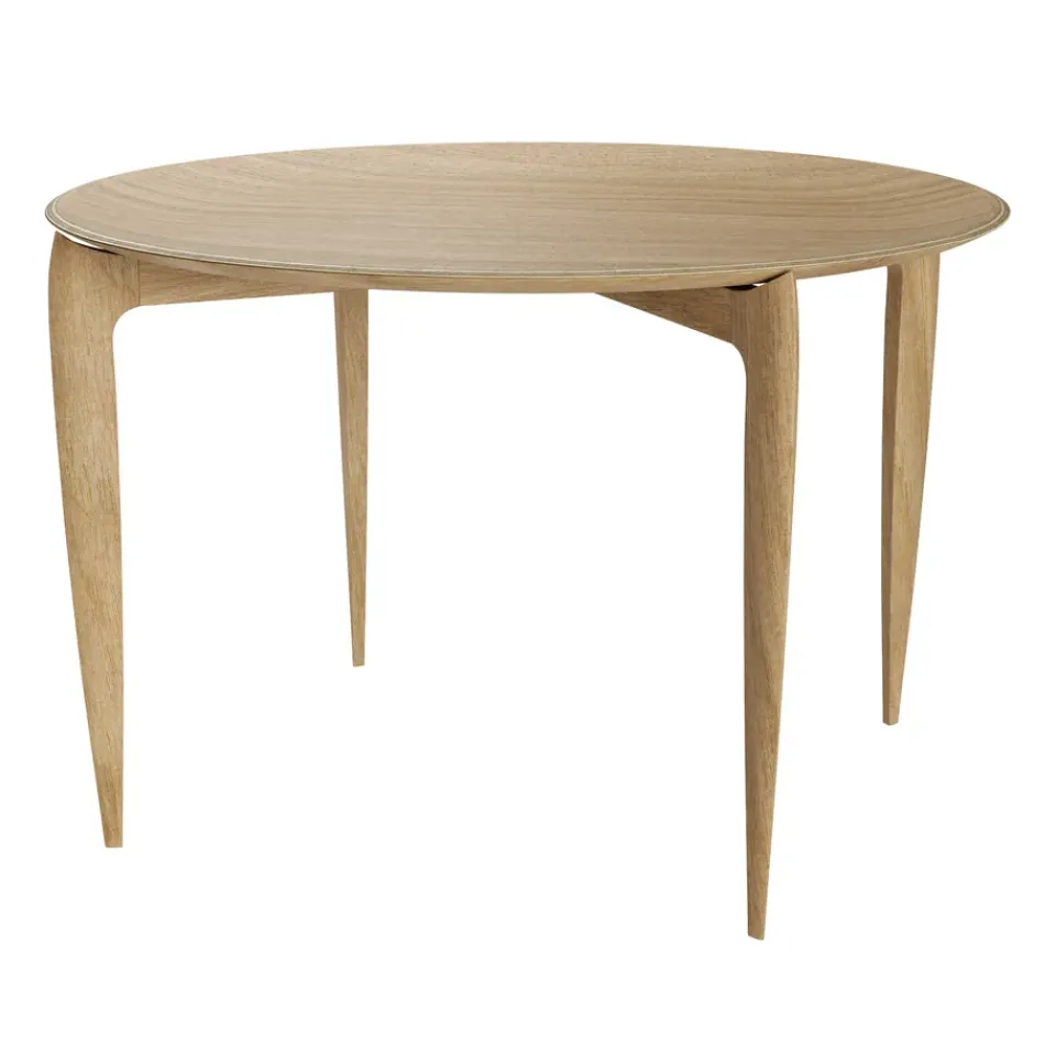 Mesa con bandeja Foldable Ø60 cm, Oiled oak*Fritz Hansen Clearance