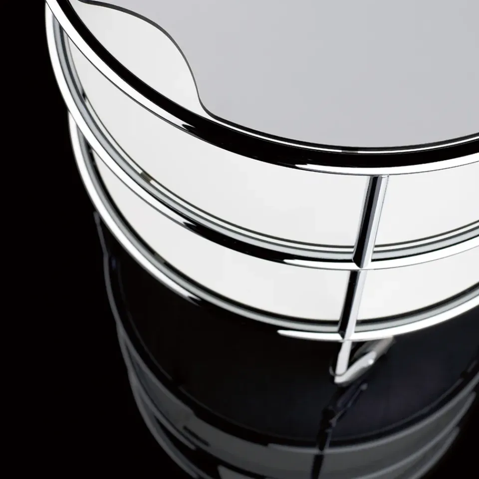 Mesa con ruedas Chicago I, Vidrio esmerilado-cromo*Lammhults New