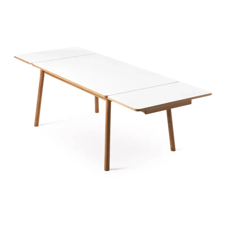 Mesa con tablero adicional Dino+, , base de roble, 2 tableros de extensión*Zweed Best