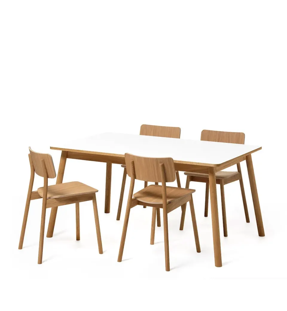 Mesa con tablero adicional Dino+, , base de roble, 2 tableros de extensión*Zweed Best