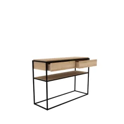 Mesa consola Monolit 122x40 cm, Oak-Black*Ethnicraft Discount