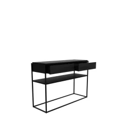 Mesa consola Monolit 122x40 cm, Oak black-Black*Ethnicraft Discount