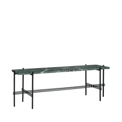 Mesa consola TS Console 1, Mármol , base lacada en negro*GUBI New