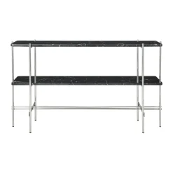 Mesa consola TS 120x30x72 cm, Black marquina marble-acero*GUBI Clearance