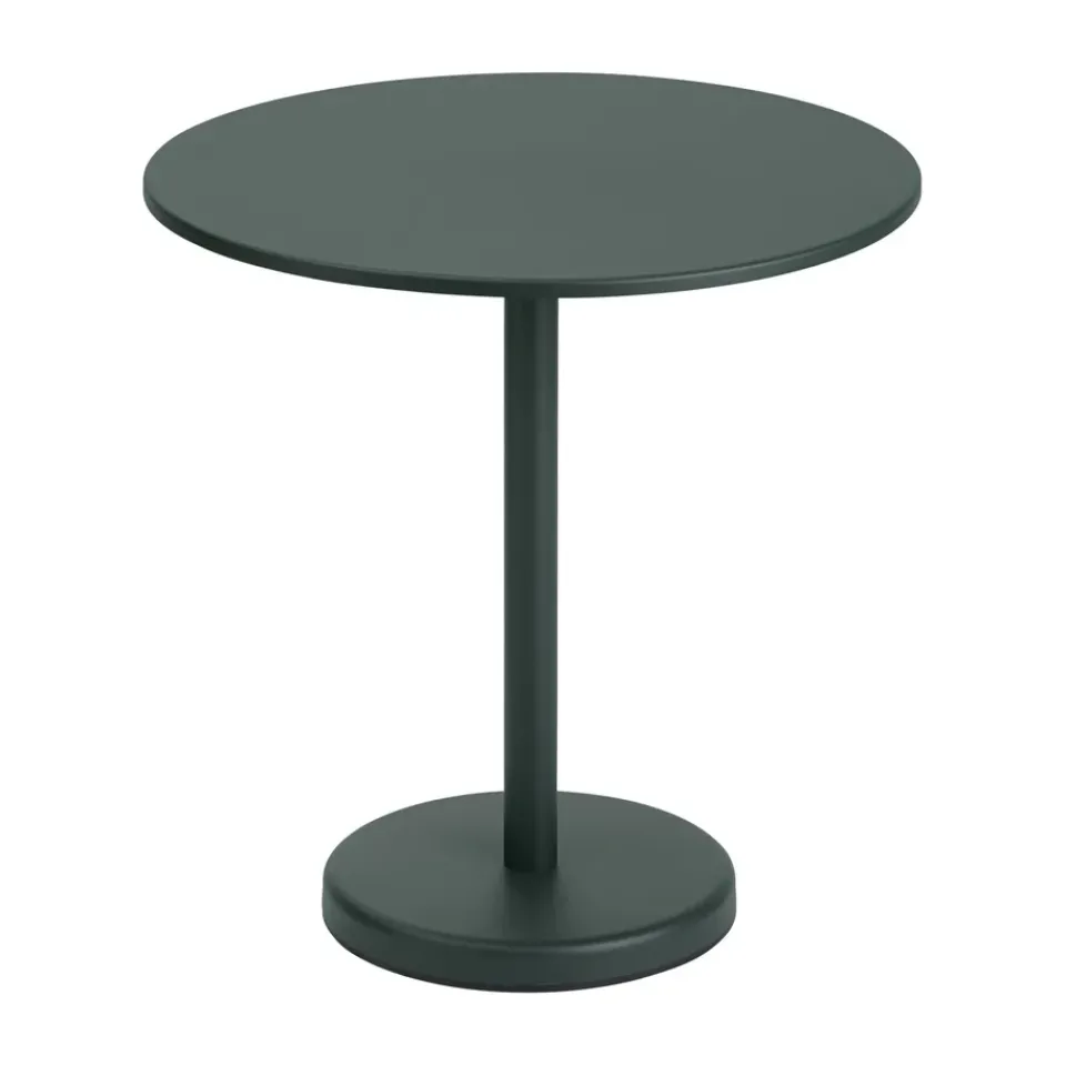 Mesa de acero Linear Ø70 cm, Dark green*Muuto Online