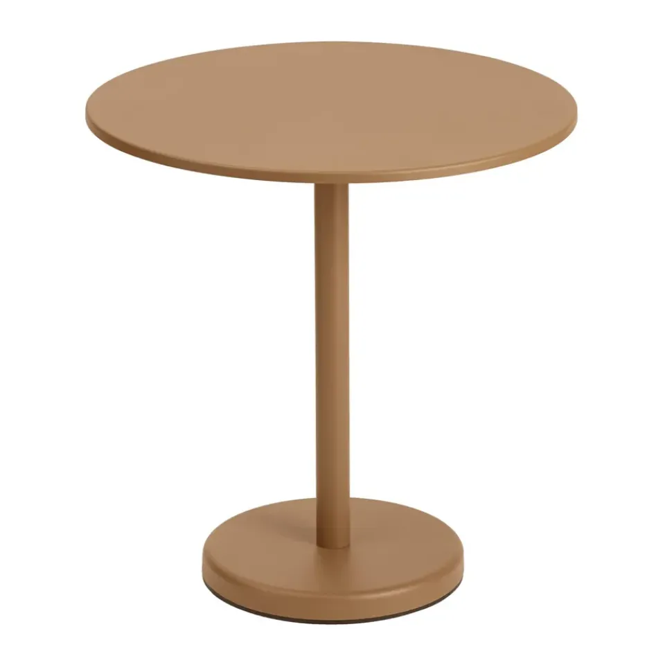 Mesa de acero Linear Ø70 cm, Burnt orange*Muuto Best